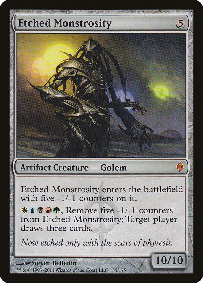 Etched Monstrosity [New Phyrexia] | Card Merchant Takapuna