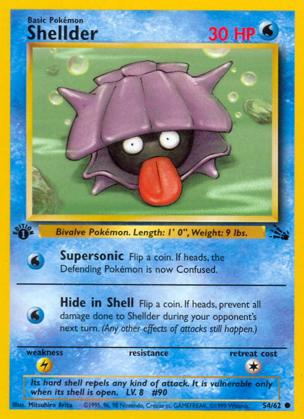 Shellder (54/62) [Fossil 1st Edition] | Card Merchant Takapuna