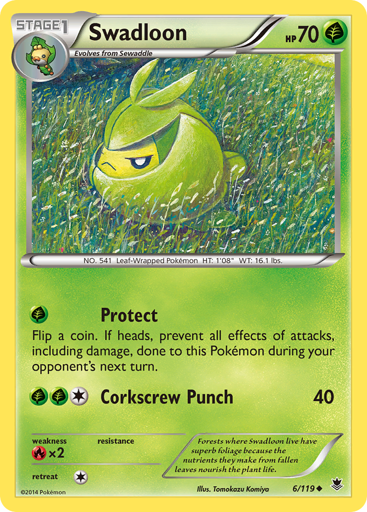 Swadloon (6/119) [XY: Phantom Forces] | Card Merchant Takapuna