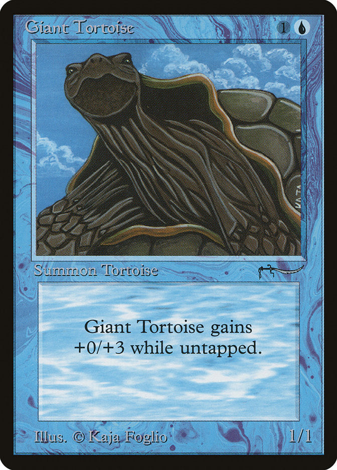 Giant Tortoise (Dark Mana Cost) [Arabian Nights] | Card Merchant Takapuna