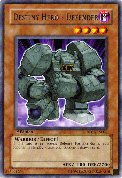 Destiny Hero - Defender [DP05-EN006] Rare | Card Merchant Takapuna