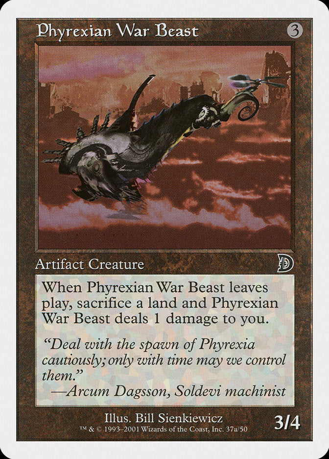 Phyrexian War Beast (Signature on Left) [Deckmasters] | Card Merchant Takapuna