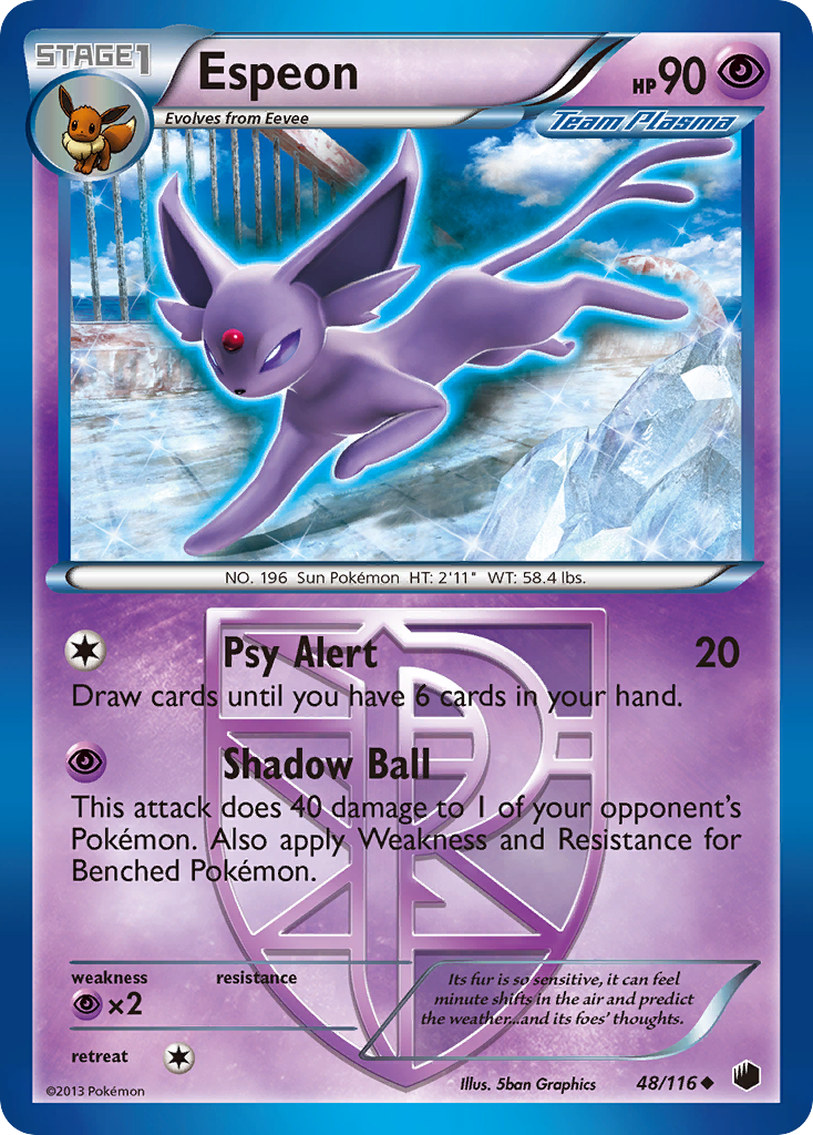 Espeon (48/116) [Black & White: Plasma Freeze] | Card Merchant Takapuna