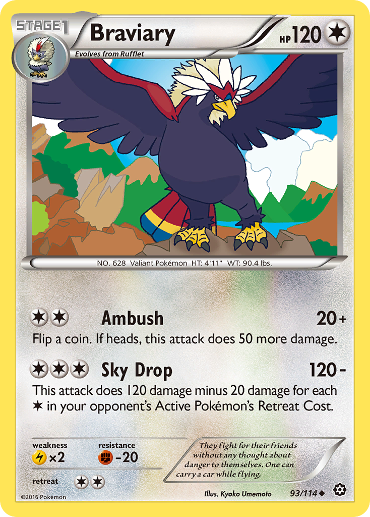 Braviary (93/114) [XY: Steam Siege] | Card Merchant Takapuna