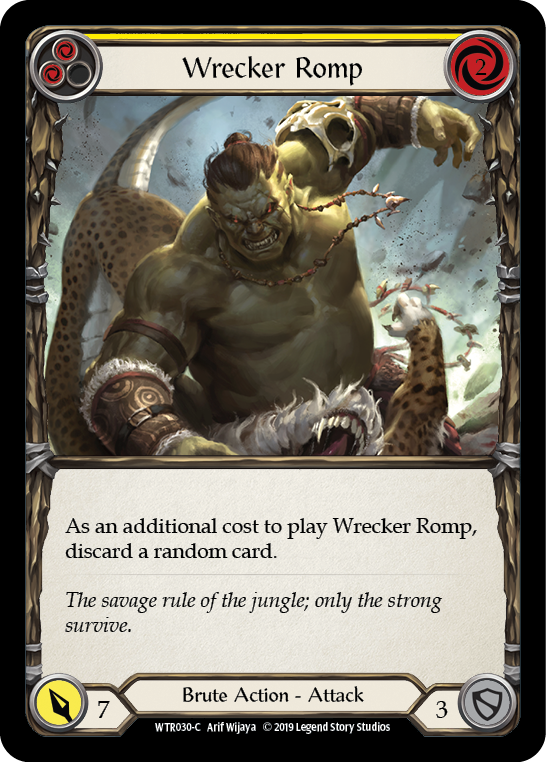 Wrecker Romp (Yellow) [WTR030-C] (Welcome to Rathe)  Alpha Print Rainbow Foil | Card Merchant Takapuna