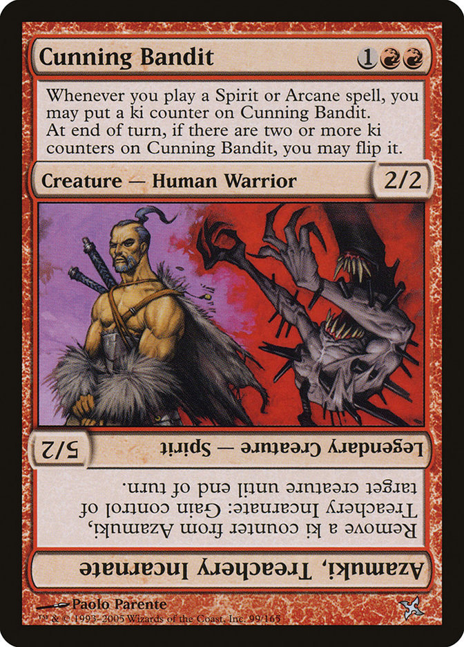 Cunning Bandit // Azamuki, Treachery Incarnate [Betrayers of Kamigawa] | Card Merchant Takapuna