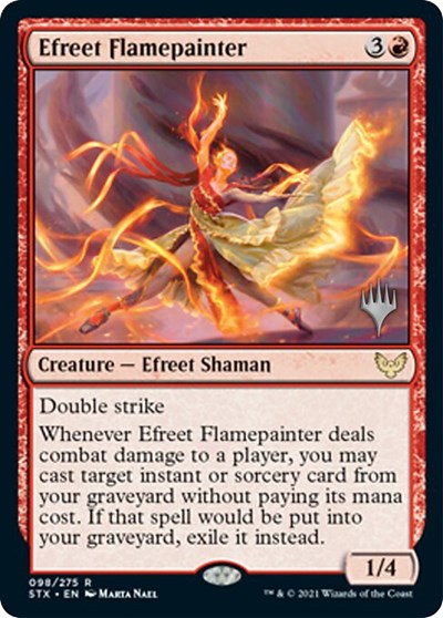 Efreet Flamepainter (Promo Pack) [Strixhaven: School of Mages Promos] | Card Merchant Takapuna