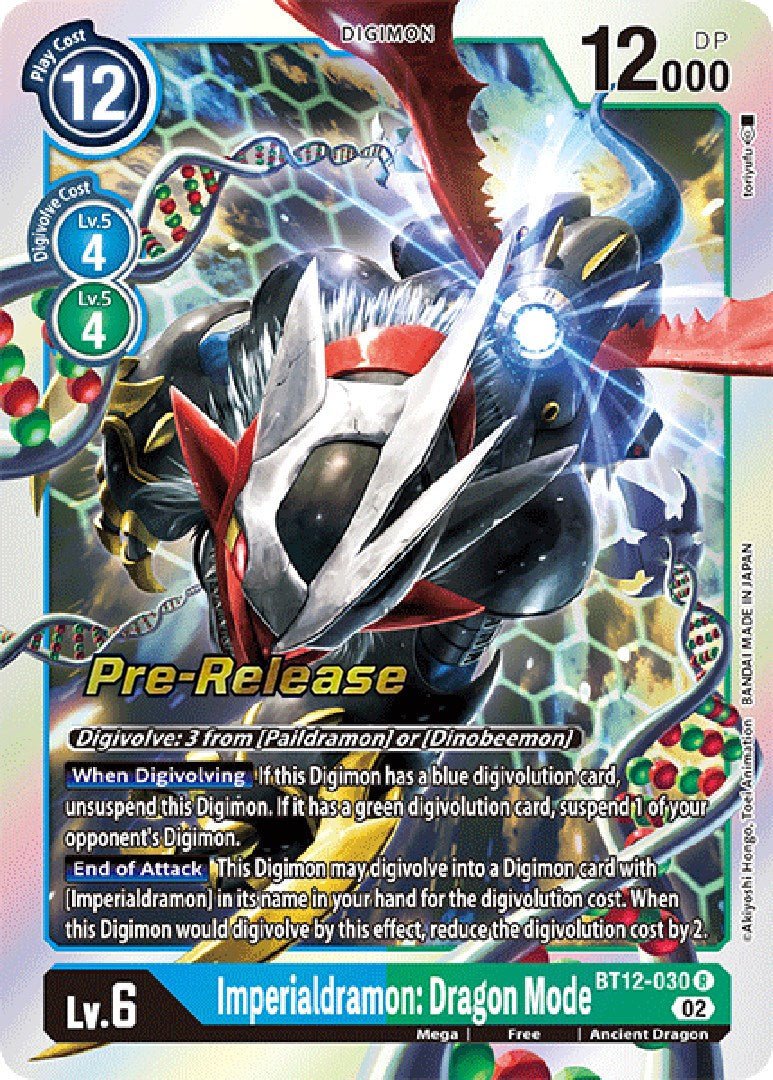 Imperialdramon: Dragon Mode [BT12-030] [Across Time Pre-Release Cards] | Card Merchant Takapuna