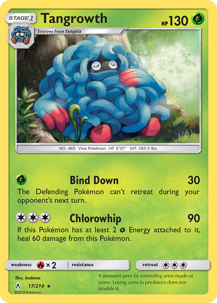 Tangrowth (17/214) [Sun & Moon: Unbroken Bonds] | Card Merchant Takapuna