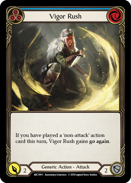 Vigor Rush (Blue) [ARC199-C] (Arcane Rising)  1st Edition Normal | Card Merchant Takapuna