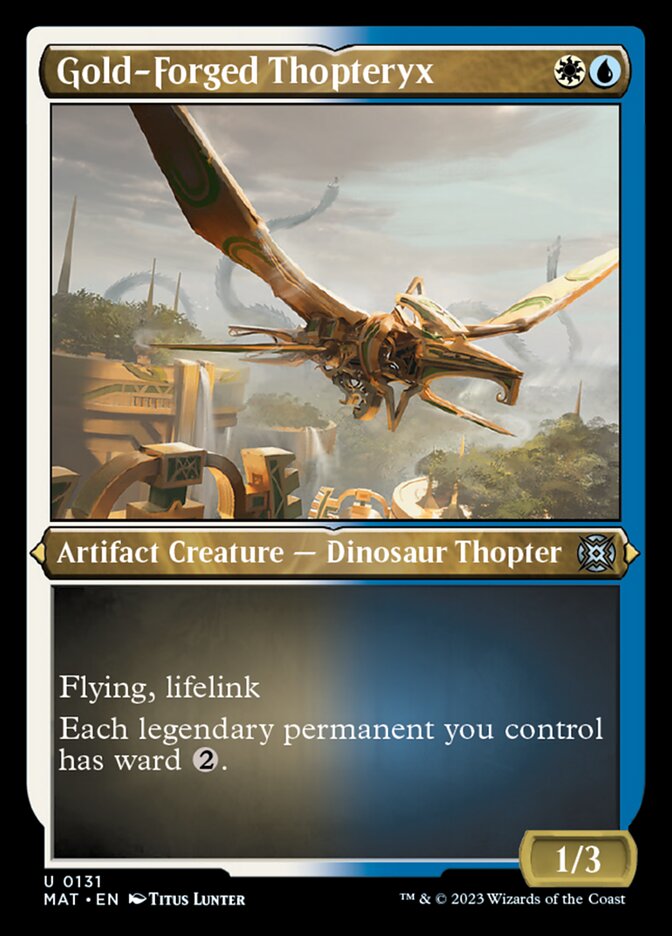 Gold-Forged Thopteryx (Foil Etched) [March of the Machine: The Aftermath] | Card Merchant Takapuna