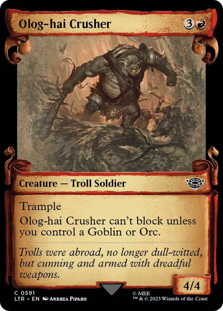 Olog-Hai Crusher [The Lord of the Rings: Tales of Middle-Earth Showcase Scrolls] | Card Merchant Takapuna