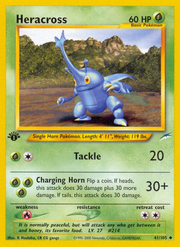 Heracross (41/105) [Neo Destiny 1st Edition] | Card Merchant Takapuna