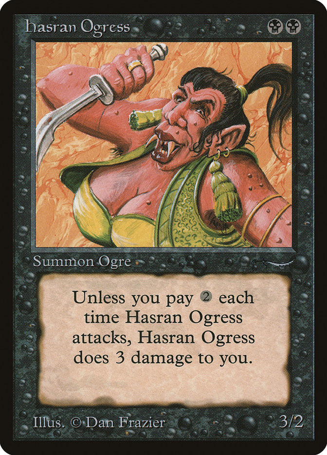 Hasran Ogress (Dark Mana Cost) [Arabian Nights] | Card Merchant Takapuna