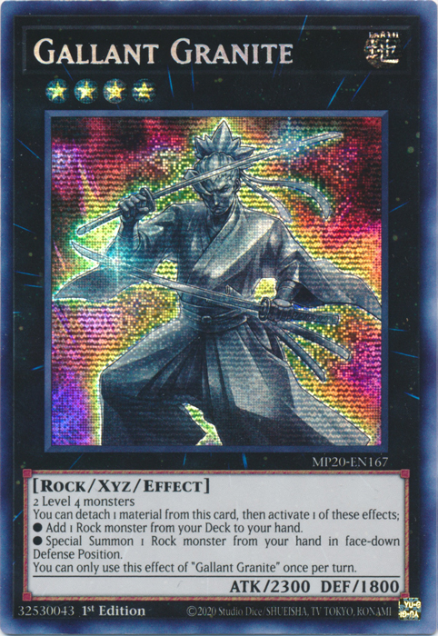 Gallant Granite [MP20-EN167] Prismatic Secret Rare | Card Merchant Takapuna