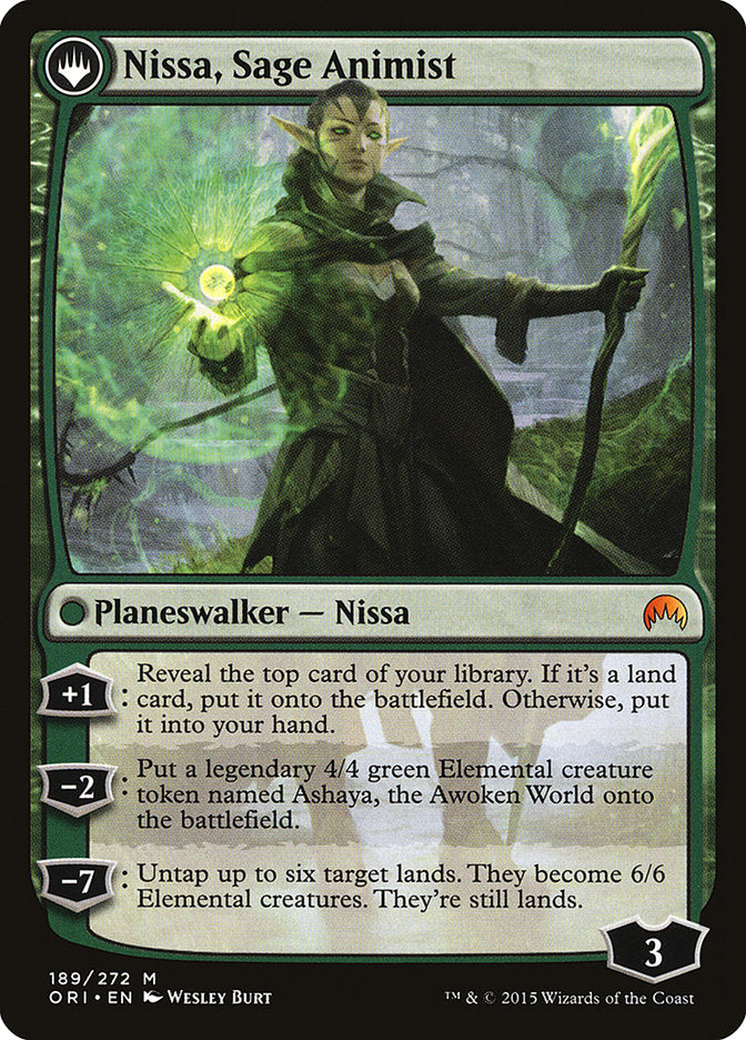 Nissa, Vastwood Seer // Nissa, Sage Animist [Magic Origins] | Card Merchant Takapuna