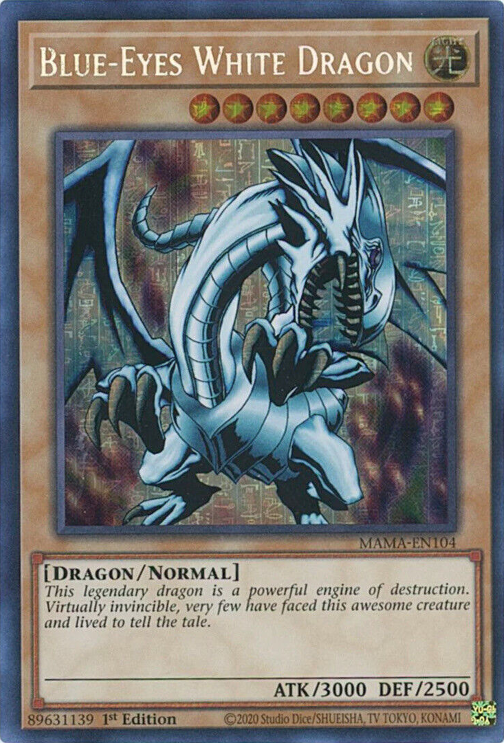 Blue-Eyes White Dragon [MAMA-EN104] Ultra Pharaoh's Rare | Card Merchant Takapuna