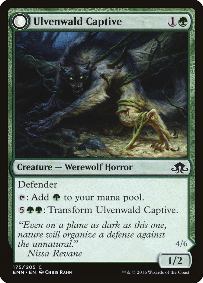 Ulvenwald Captive // Ulvenwald Abomination [Eldritch Moon] | Card Merchant Takapuna