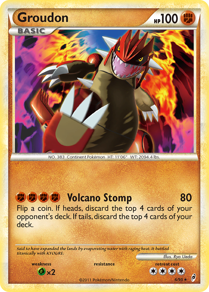 Groudon (6/95) [HeartGold & SoulSilver: Call of Legends] | Card Merchant Takapuna