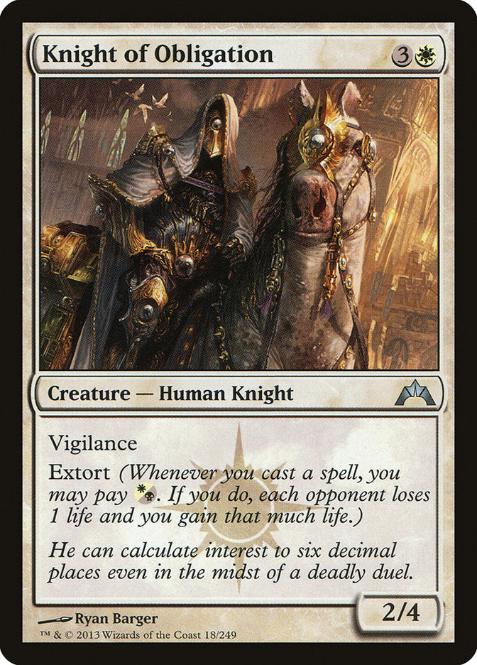 Knight of Obligation [Gatecrash] | Card Merchant Takapuna