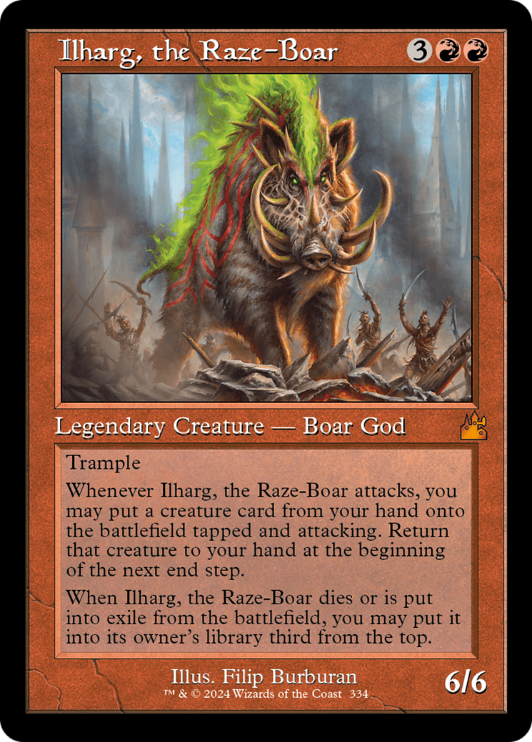 Ilharg, the Raze-Boar (Retro Frame) [Ravnica Remastered] | Card Merchant Takapuna