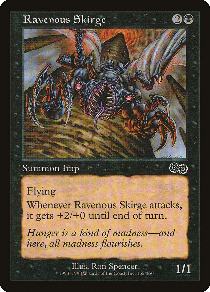 Ravenous Skirge [Urza's Saga] | Card Merchant Takapuna