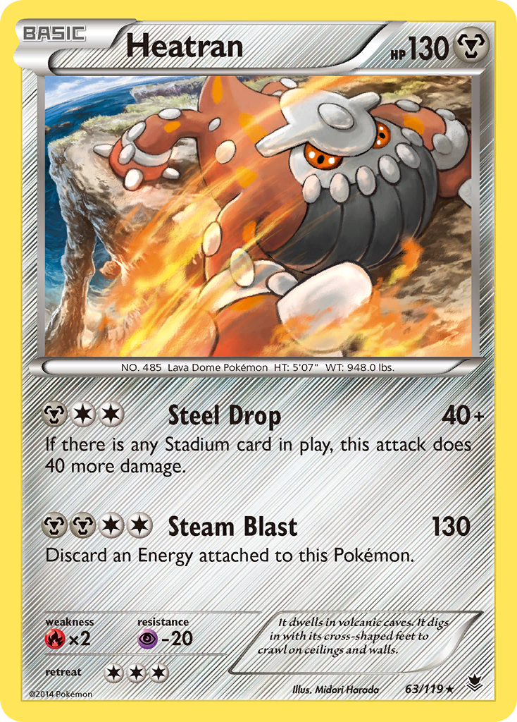 Heatran (63/119) [XY: Phantom Forces] | Card Merchant Takapuna