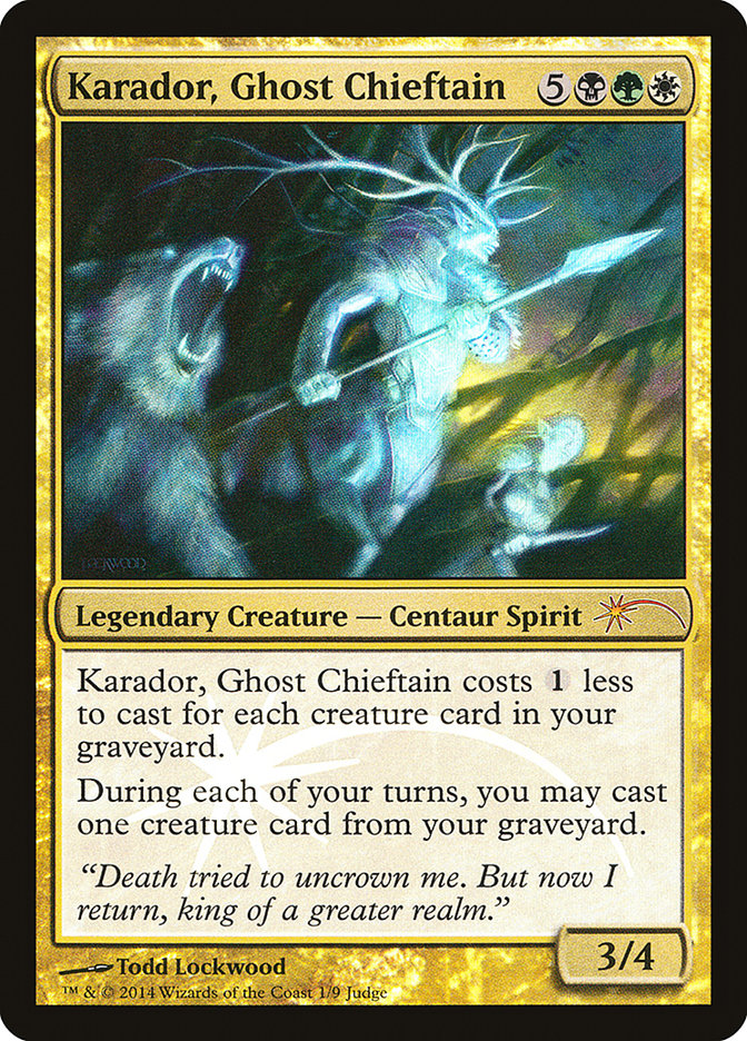 Karador, Ghost Chieftain [Judge Gift Cards 2014] | Card Merchant Takapuna