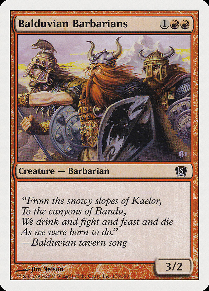 Balduvian Barbarians [Eighth Edition] | Card Merchant Takapuna