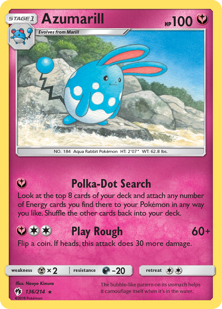 Azumarill (136/214) [Sun & Moon: Lost Thunder] | Card Merchant Takapuna