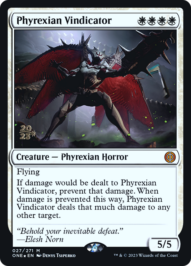 Phyrexian Vindicator [Phyrexia: All Will Be One Prerelease Promos] | Card Merchant Takapuna