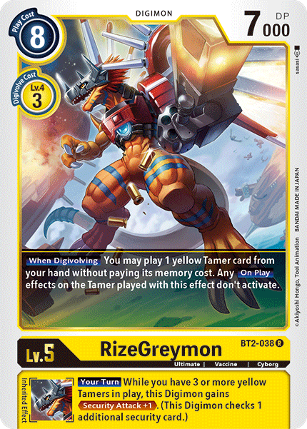 RizeGreymon [BT2-038] [Release Special Booster Ver.1.5] | Card Merchant Takapuna