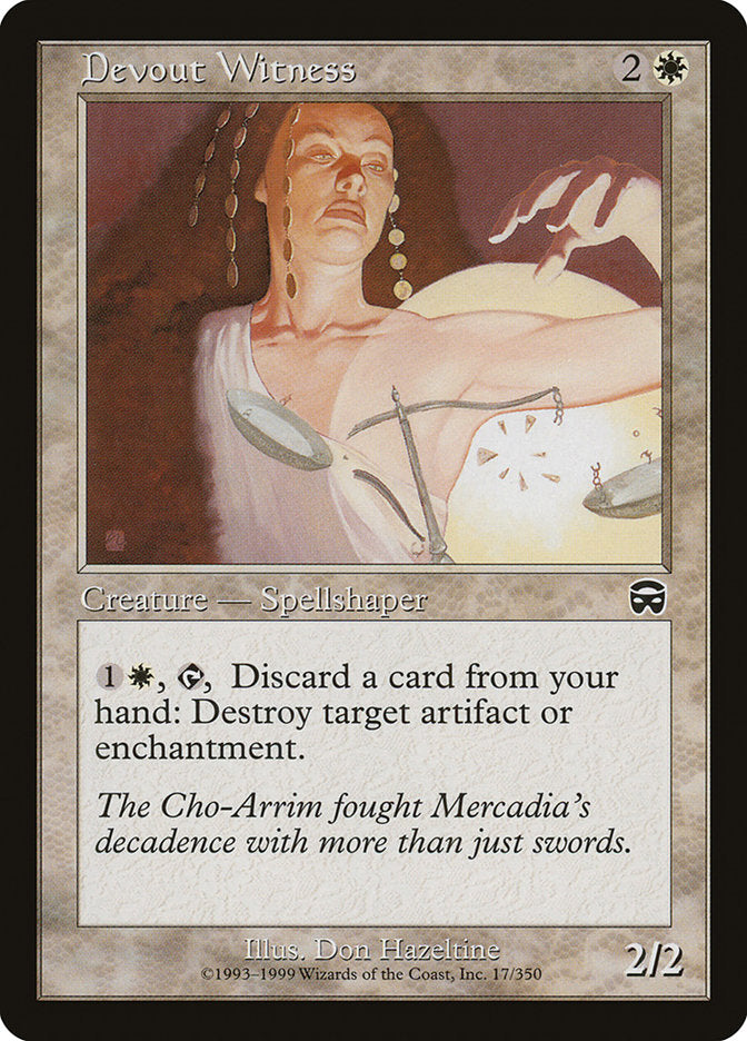 Devout Witness [Mercadian Masques] | Card Merchant Takapuna