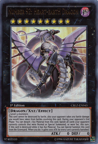 Number 92: Heart-eartH Dragon [CBLZ-EN045] Ultra Rare | Card Merchant Takapuna