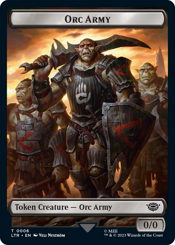 Food (10) // Orc Army (06) Double-Sided Token [The Lord of the Rings: Tales of Middle-Earth Tokens] | Card Merchant Takapuna