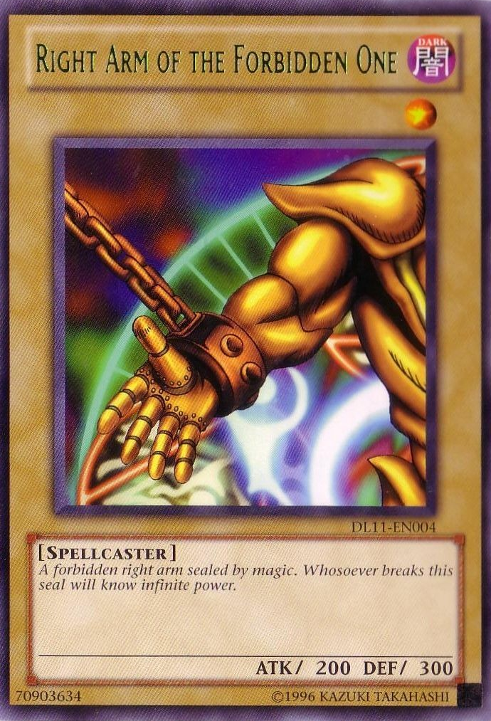 Right Arm of the Forbidden One (Green) [DL11-EN004] Rare | Card Merchant Takapuna