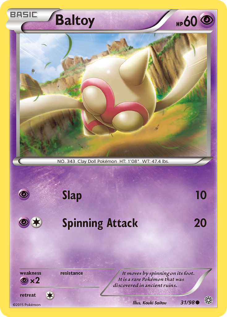 Baltoy (31/98) [XY: Ancient Origins] | Card Merchant Takapuna