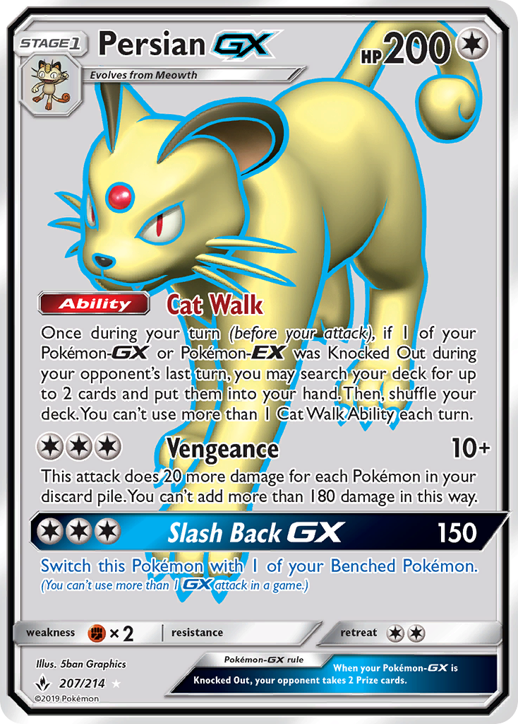 Persian GX (207/214) [Sun & Moon: Unbroken Bonds] | Card Merchant Takapuna