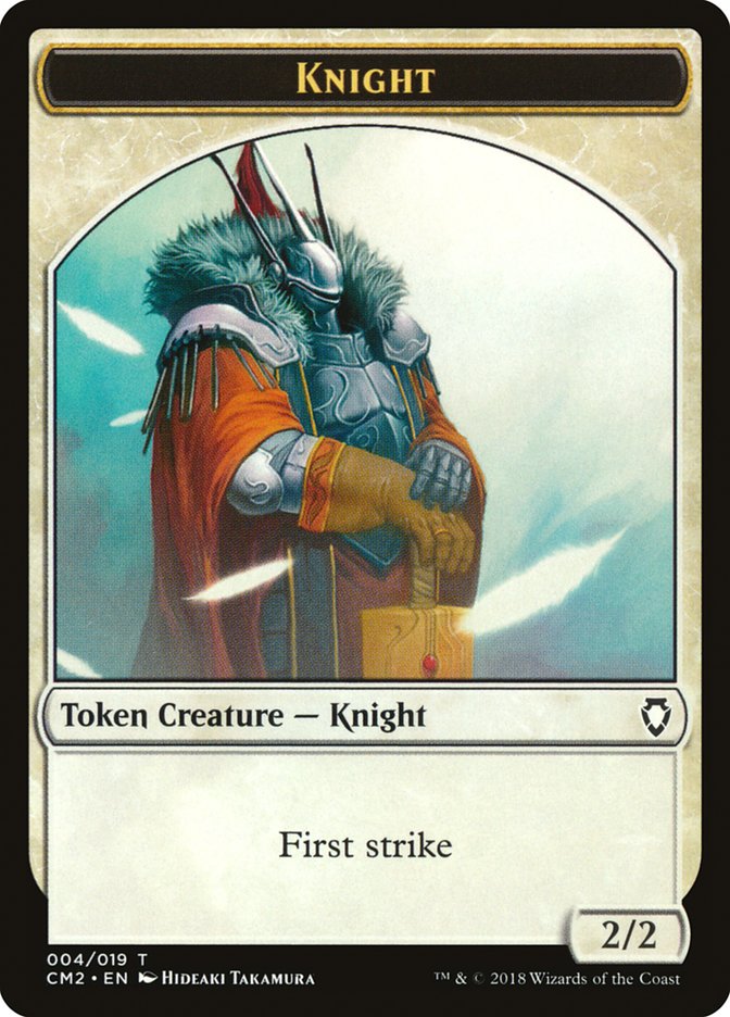 Knight Token [Commander Anthology Volume II Tokens] | Card Merchant Takapuna