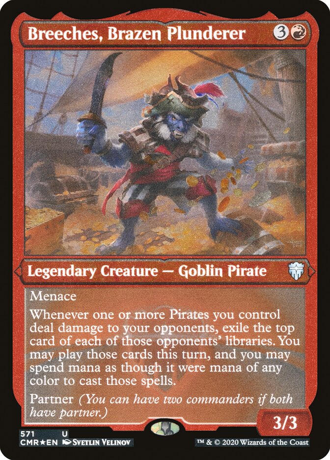 Breeches, Brazen Plunderer (Etched) [Commander Legends] | Card Merchant Takapuna