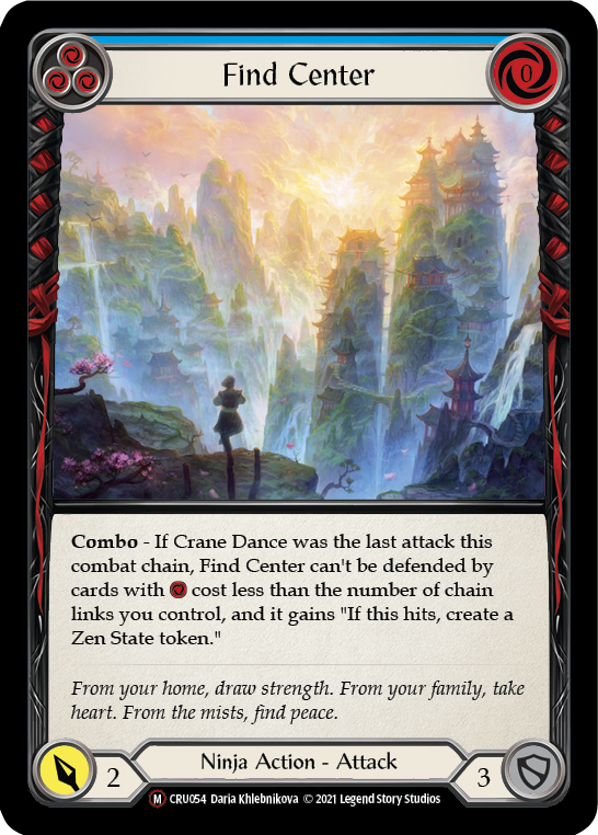 Find Center [U-CRU054] (Crucible of War Unlimited)  Unlimited Rainbow Foil | Card Merchant Takapuna