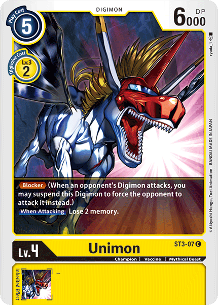 Unimon [ST3-07] [Starter Deck: Heaven's Yellow] | Card Merchant Takapuna