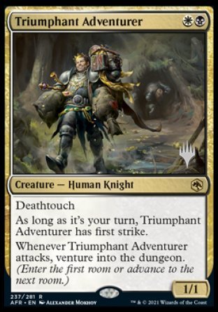 Triumphant Adventurer (Promo Pack) [Dungeons & Dragons: Adventures in the Forgotten Realms Promos] | Card Merchant Takapuna