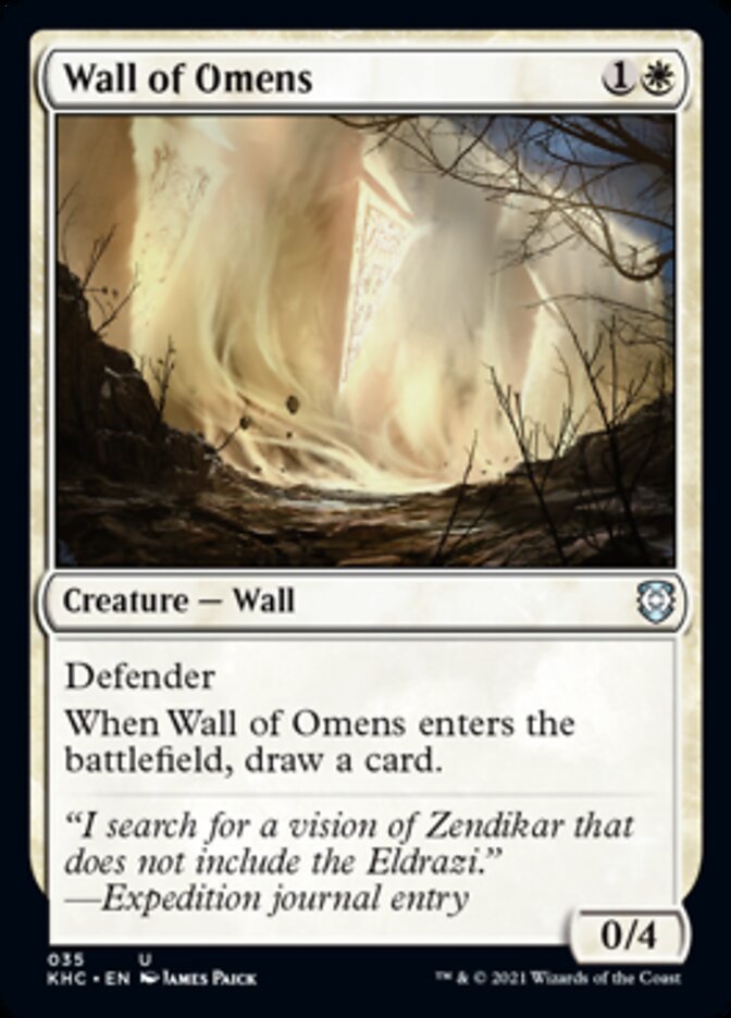 Wall of Omens [Kaldheim Commander] | Card Merchant Takapuna