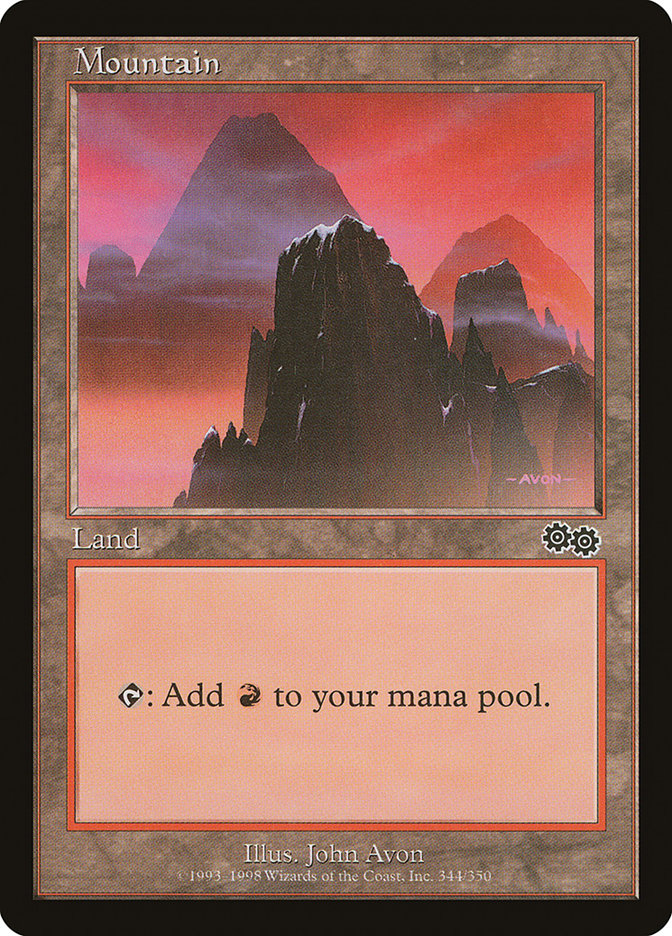 Mountain (344) [Urza's Saga] | Card Merchant Takapuna