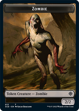 Zombie // Zombie Knight Double-Sided Token [Starter Commander Decks] | Card Merchant Takapuna