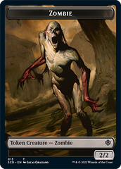 Zombie // Zombie Knight Double-Sided Token [Starter Commander Decks] | Card Merchant Takapuna