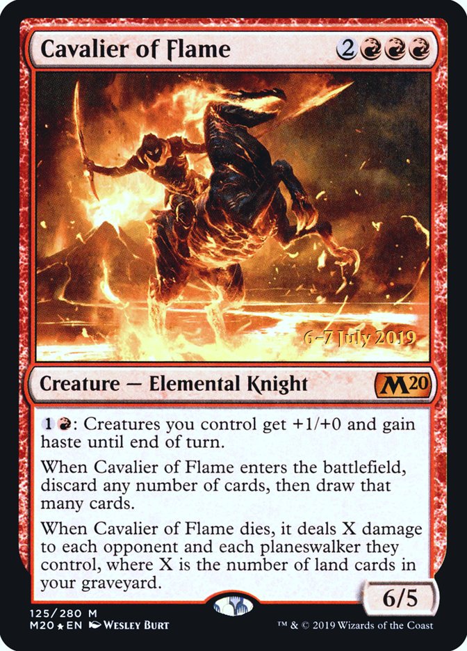 Cavalier of Flame [Core Set 2020 Prerelease Promos] | Card Merchant Takapuna