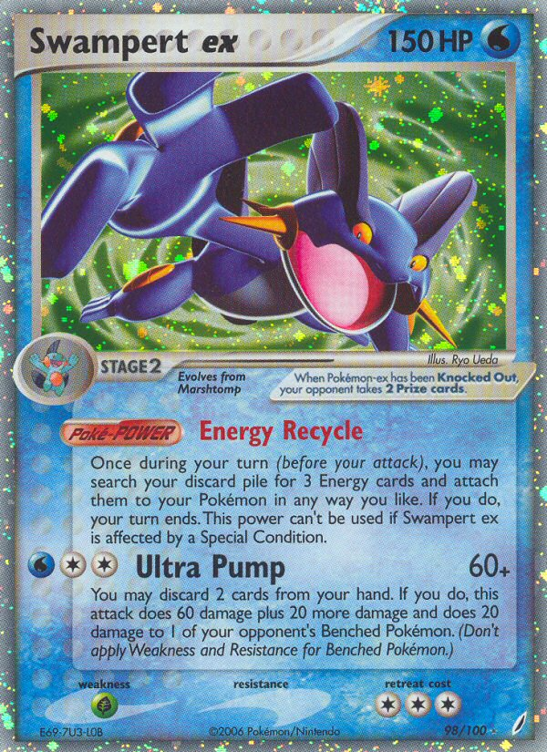 Swampert ex (98/100) [EX: Crystal Guardians] | Card Merchant Takapuna