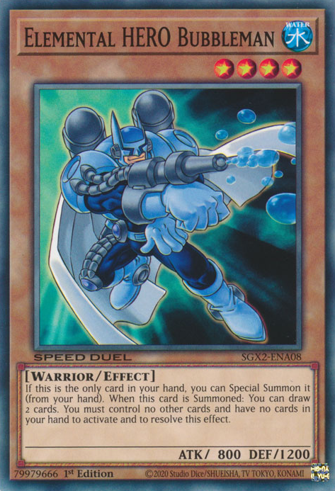 Elemental HERO Bubbleman [SGX2-ENA08] Common | Card Merchant Takapuna